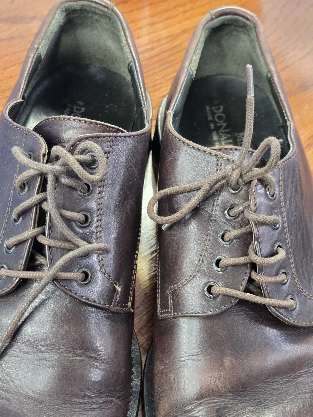 Donald J Pliner Parker 120 Brown Leather Oxford Dress Shoes Italy Mens 10.5M - Picture 6 of 9